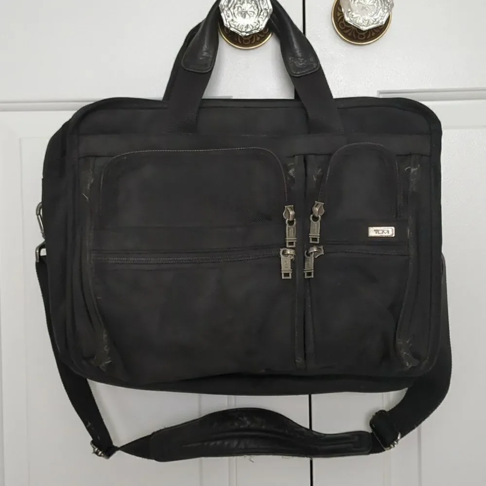 TUMI Alpha Ballistic Nylon Laptop Briefcase Bag
